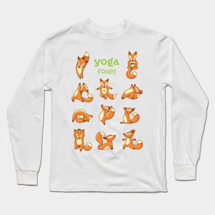 Yoga Foxes Long Sleeve T-Shirt